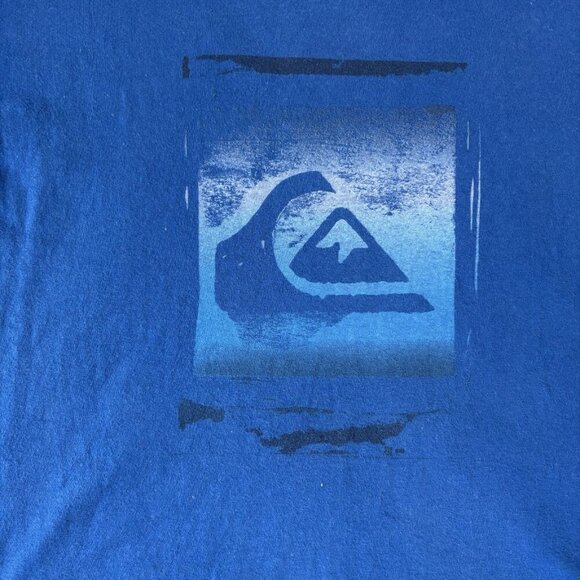Vintage 90s Quiksilver Youth T-shirt XL Blue Y2K Streetwear Skater Skateboard - Picture 2 of 12